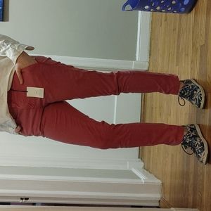 GAP pink girlfriend chinos, mid rise sz 2